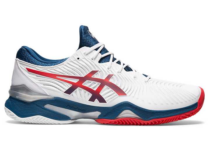 Asics COURT FF 2 CLAY Tennisskor Herr Vita Blå | Sverige-6518397