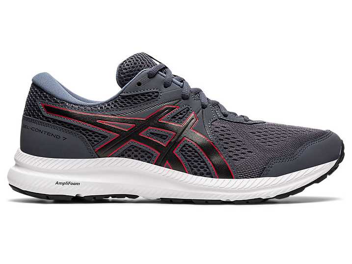 Asics GEL-CONTEND 7 EXTRA WIDE Promenadskor Herr Grå Röda | Sverige-3128906