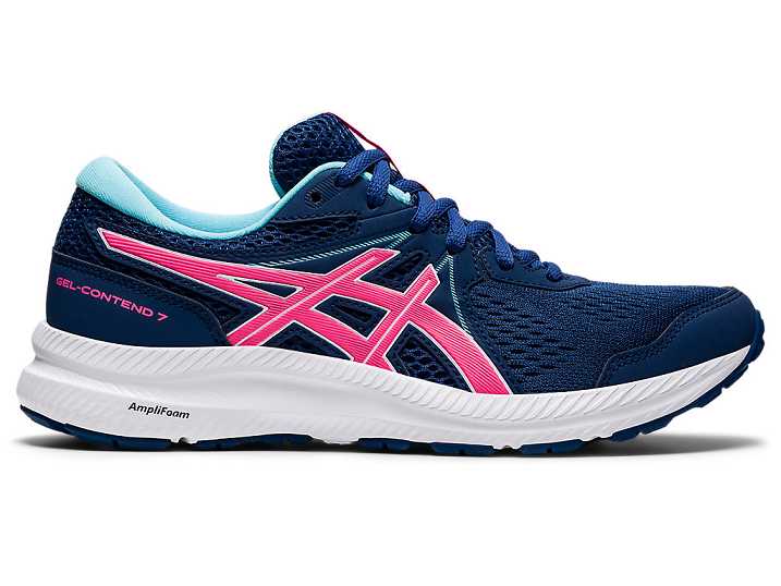 Asics GEL-CONTEND 7 Promenadskor Dam Blå Rosa | Sverige-4518902