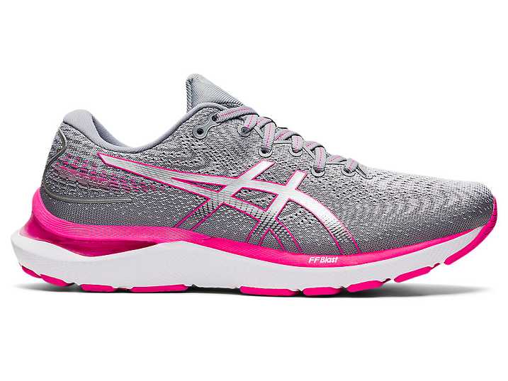 Asics GEL-CUMULUS 24 WIDE Löparskor Dam Grå Rosa | Sverige-1267854