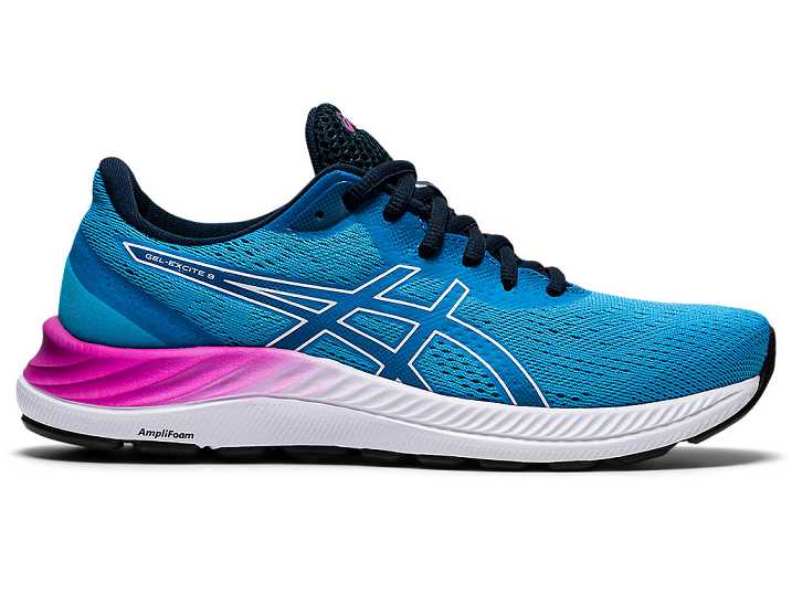 Asics GEL-EXCITE 8 Promenadskor Dam Ljusturkos Vita | Sverige-0275891