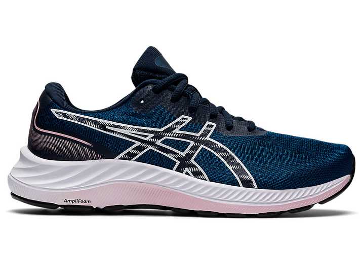 Asics GEL-EXCITE 9 WIDE Promenadskor Dam Blå Vita | Sverige-8152034