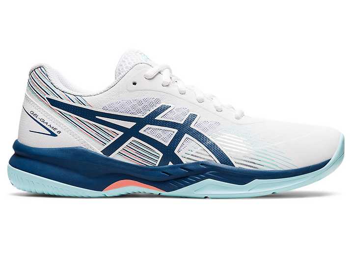 Asics GEL-GAME 8 Tennisskor Dam Vita Ljusindigo | Sverige-8295613