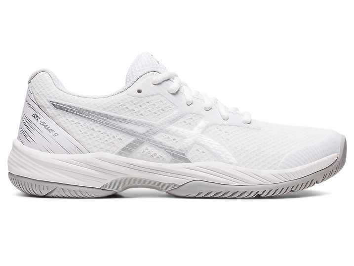 Asics GEL-GAME 9 Tennisskor Dam Vita Silver | Sverige-5163047