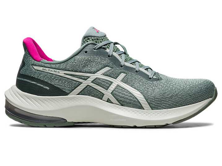 Asics GEL-PULSE 14 Löparskor Dam Grå Mörkgröna | Sverige-6283049