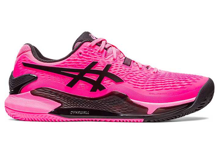 Asics GEL-RESOLUTION 9 CLAY Tennisskor Herr Rosa Svarta | Sverige-6297350