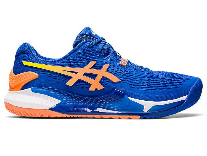 Asics GEL-RESOLUTION 9 Tennisskor Herr Blå Orange | Sverige-4871365