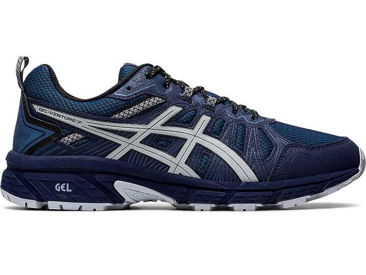 Asics GEL-VENTURE 7 Trail löparskor Herr Marinblå Grå | Sverige-0137289