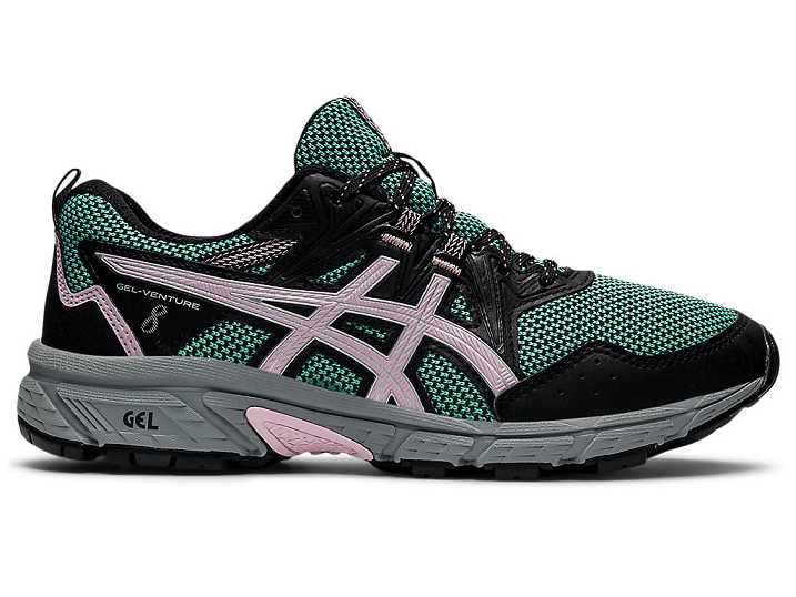 Asics GEL-VENTURE 8 Trail löparskor Dam Olivgröna Rosa | Sverige-4591078