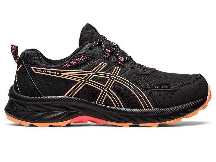 Asics GEL-VENTURE 9 WATERPROOF Trail löparskor Dam Svarta | Sverige-9701268