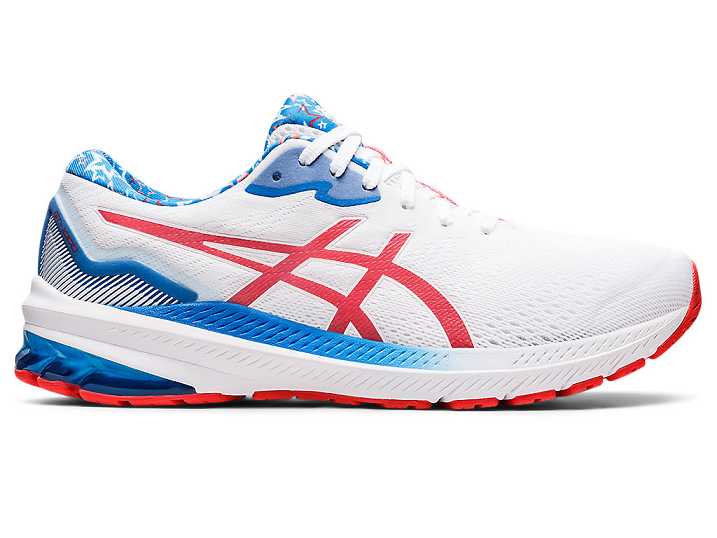 Asics GT-1000 11 Löparskor Herr Vita Röda | Sverige-7152609