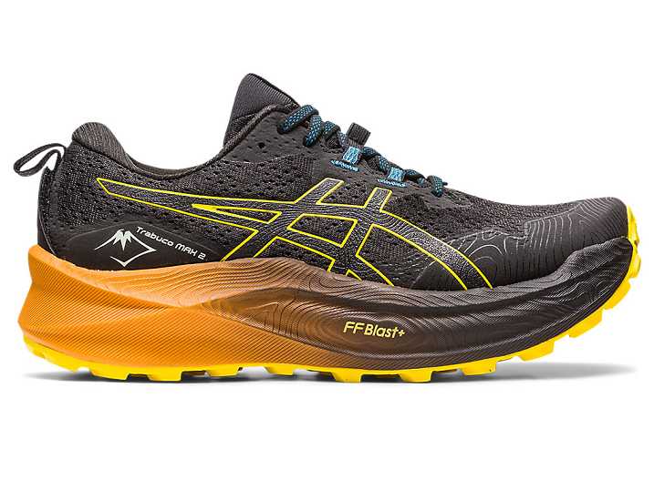 Asics Trabuco Max 2 Trail löparskor Herr Svarta Guld Gula | Sverige-9187065