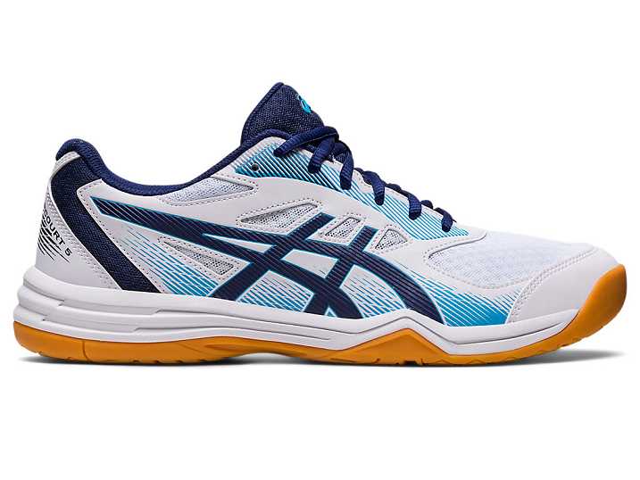 Asics UPCOURT 5 Volleybollskor Herr Vita Indigo Blå | Sverige-7402539