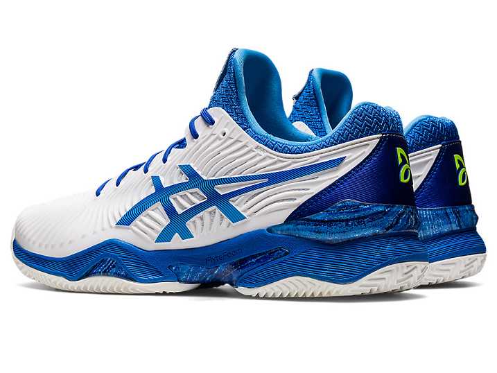 Asics COURT FF NOVAK CLAY Tennisskor Herr Vita Blå | Sverige-2641589