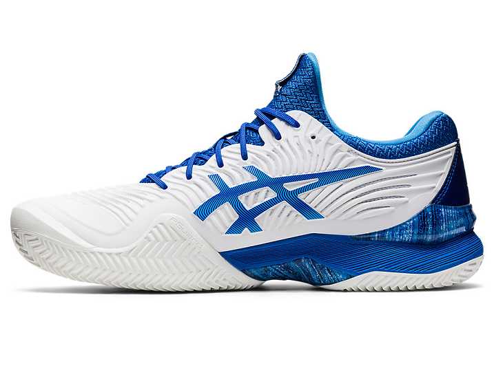 Asics COURT FF NOVAK CLAY Tennisskor Herr Vita Blå | Sverige-2641589