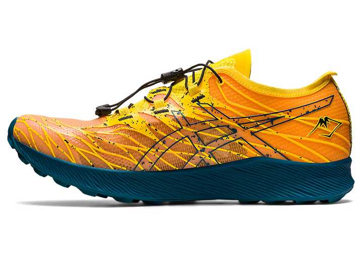 Asics FujiSpeed Trail löparskor Herr Guld Gula Turkos | Sverige-0746298