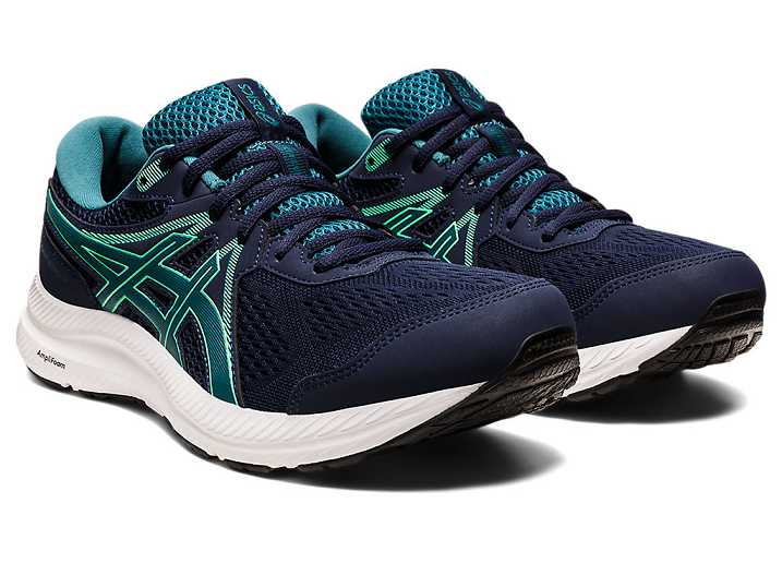 Asics GEL-CONTEND 7 Löparskor Herr Marinblå Mörkgröna | Sverige-7624138