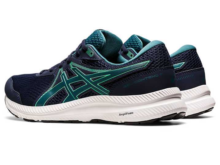 Asics GEL-CONTEND 7 Löparskor Herr Marinblå Mörkgröna | Sverige-7624138