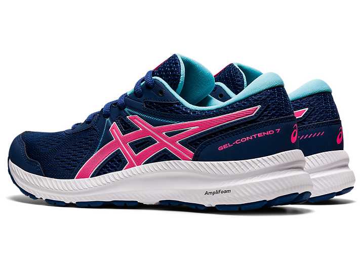 Asics GEL-CONTEND 7 Promenadskor Dam Blå Rosa | Sverige-4518902