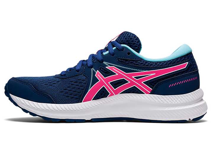 Asics GEL-CONTEND 7 Promenadskor Dam Blå Rosa | Sverige-4518902