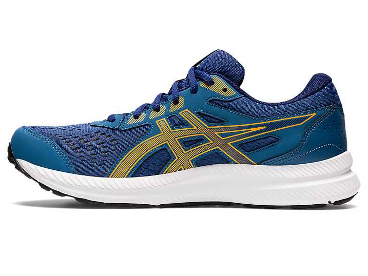 Asics GEL-CONTEND 8 EXTRA WIDE Löparskor Herr Azurblå Guld | Sverige-6210954