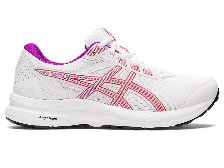 Asics GEL-CONTEND 8 Löparskor Dam Vita Röda | Sverige-8963024