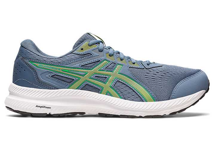 Asics GEL-CONTEND 8 Löparskor Herr Grå Blå Ljusgröna | Sverige-5863174