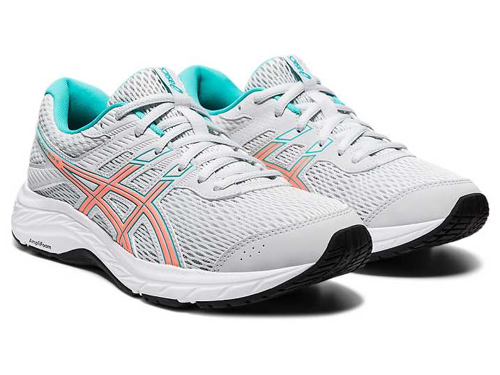 Asics GEL-Contend 6 Promenadskor Dam Grå Orange Korall | Sverige-0951684