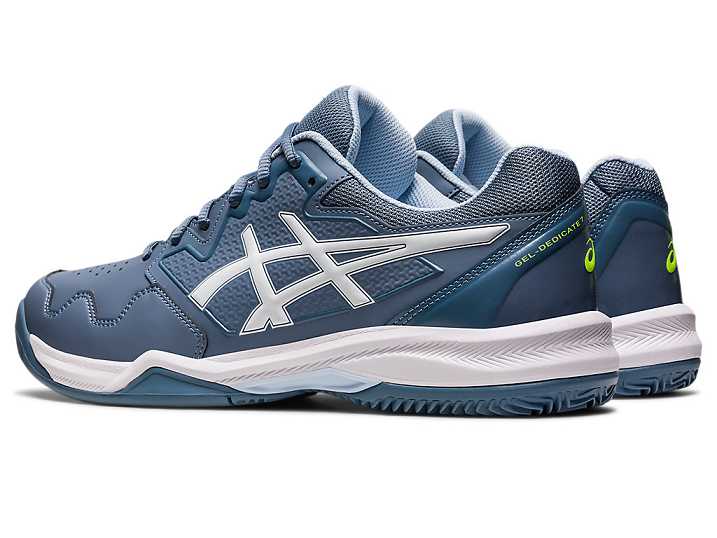 Asics GEL-DEDICATE 7 CLAY Tennisskor Herr Grå Blå Vita | Sverige-6350482