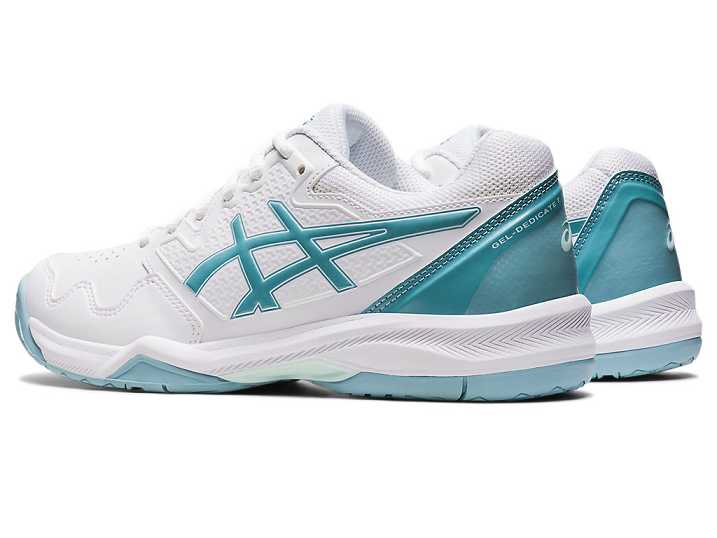 Asics GEL-DEDICATE 7 Tennisskor Dam Vita Blå | Sverige-0643718