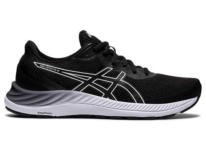 Asics GEL-EXCITE 8 Promenadskor Dam Svarta Vita | Sverige-9317605