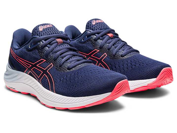 Asics GEL-EXCITE 8 WIDE Promenadskor Dam Blå Korall | Sverige-1583279