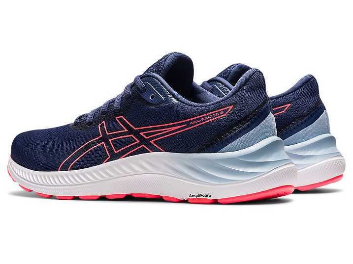 Asics GEL-EXCITE 8 WIDE Promenadskor Dam Blå Korall | Sverige-1583279