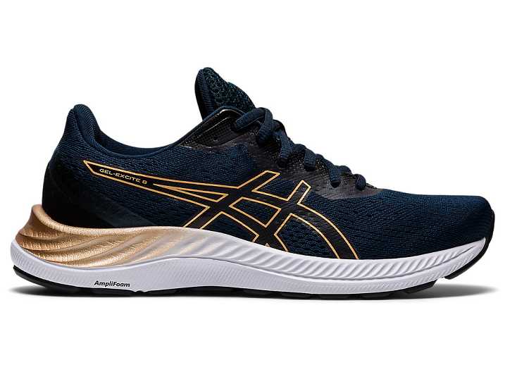 Asics GEL-EXCITE 8 WIDE Promenadskor Dam Blå | Sverige-4139580