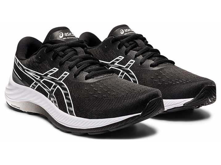 Asics GEL-EXCITE 9 WIDE Promenadskor Dam Svarta Vita | Sverige-3179028