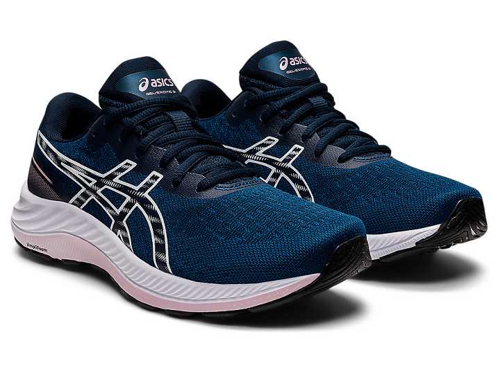 Asics GEL-EXCITE 9 WIDE Promenadskor Dam Blå Vita | Sverige-8152034