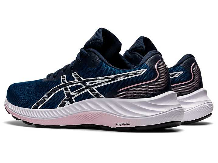 Asics GEL-EXCITE 9 WIDE Promenadskor Dam Blå Vita | Sverige-8152034