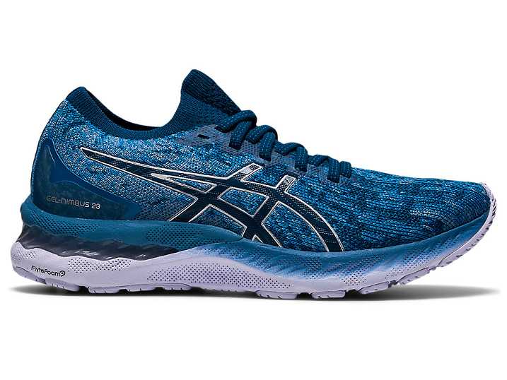 Asics GEL-NIMBUS 23 KNIT Löparskor Dam Grå Blå | Sverige-7431205