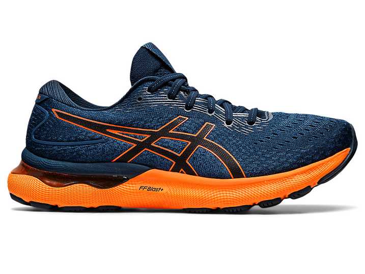 Asics GEL-NIMBUS 24 Löparskor Herr Blå Orange | Sverige-2791348