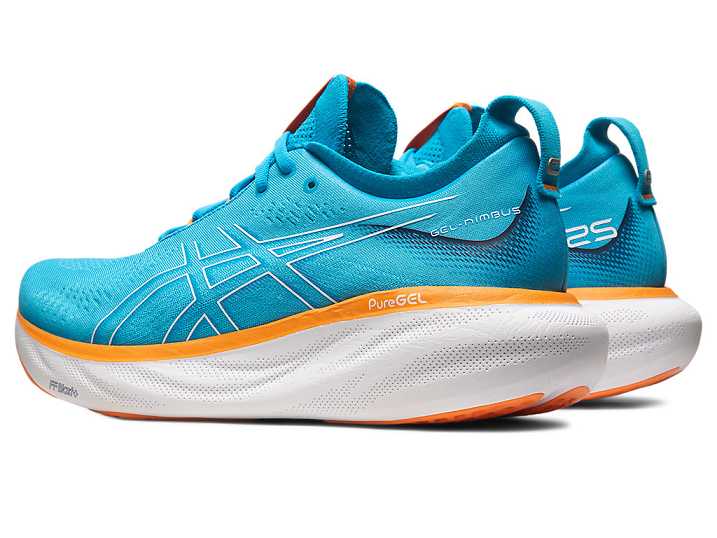 Asics GEL-NIMBUS 25 EXTRA WIDE Löparskor Herr Blå Orange | Sverige-2743650