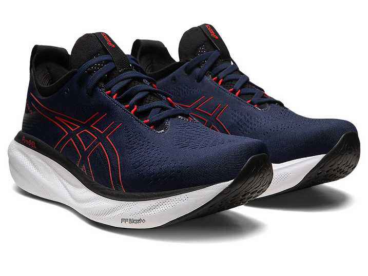 Asics GEL-NIMBUS 25 Löparskor Herr Marinblå Röda | Sverige-2948576