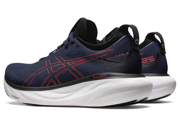 Asics GEL-NIMBUS 25 Löparskor Herr Marinblå Röda | Sverige-2948576