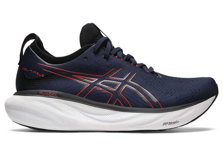 Asics GEL-NIMBUS 25 Löparskor Herr Marinblå Röda | Sverige-2948576