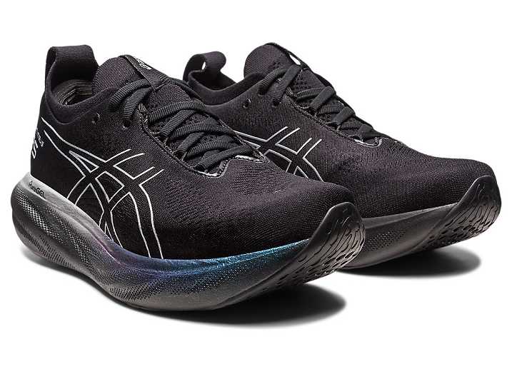 Asics GEL-NIMBUS 25 PLATINUM Löparskor Dam Svarta Silver | Sverige-4635072