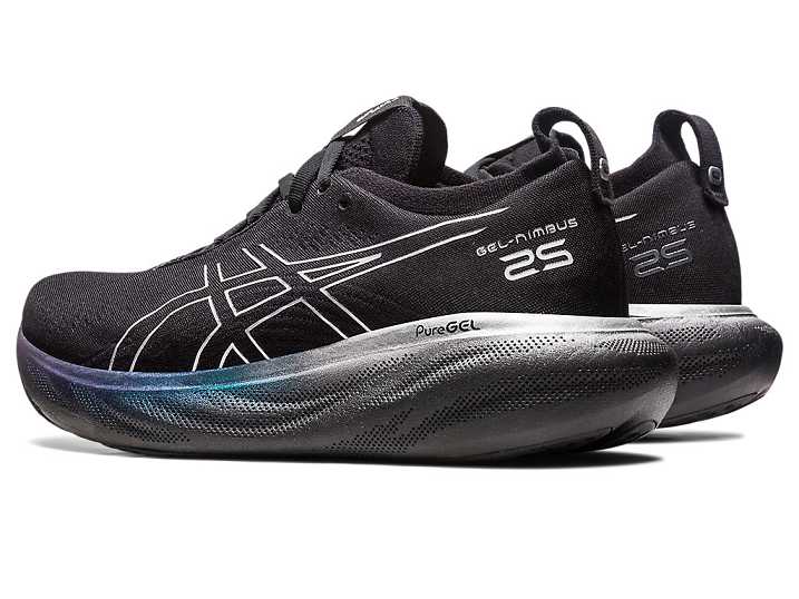 Asics GEL-NIMBUS 25 PLATINUM Löparskor Dam Svarta Silver | Sverige-4635072