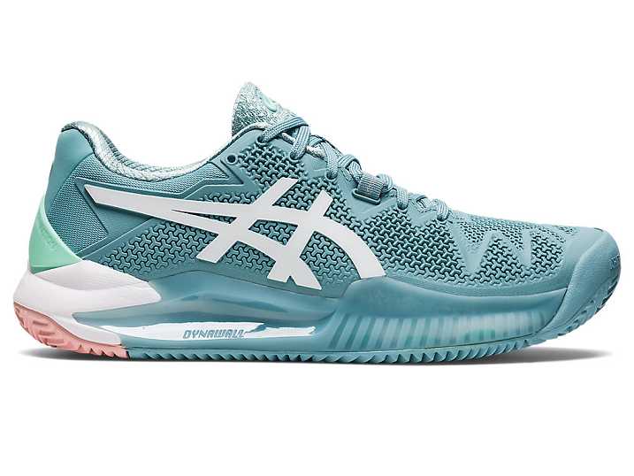 Asics GEL-RESOLUTION 8 CLAY Tennisskor Dam Blå Vita | Sverige-6471908