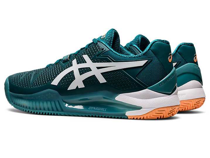 Asics GEL-RESOLUTION 8 CLAY Tennisskor Herr Mörkgröna Vita | Sverige-6923857