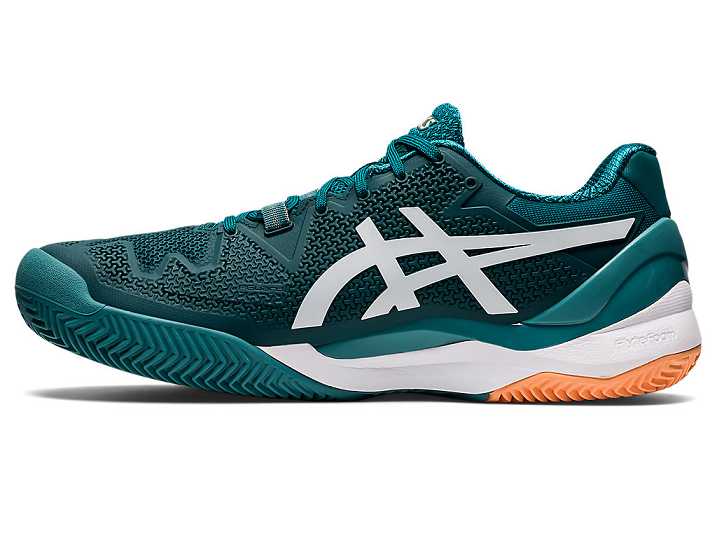 Asics GEL-RESOLUTION 8 CLAY Tennisskor Herr Mörkgröna Vita | Sverige-6923857