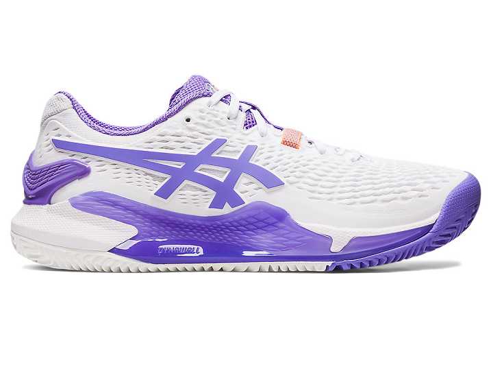 Asics GEL-RESOLUTION 9 CLAY Tennisskor Dam Vita Lila | Sverige-9124857