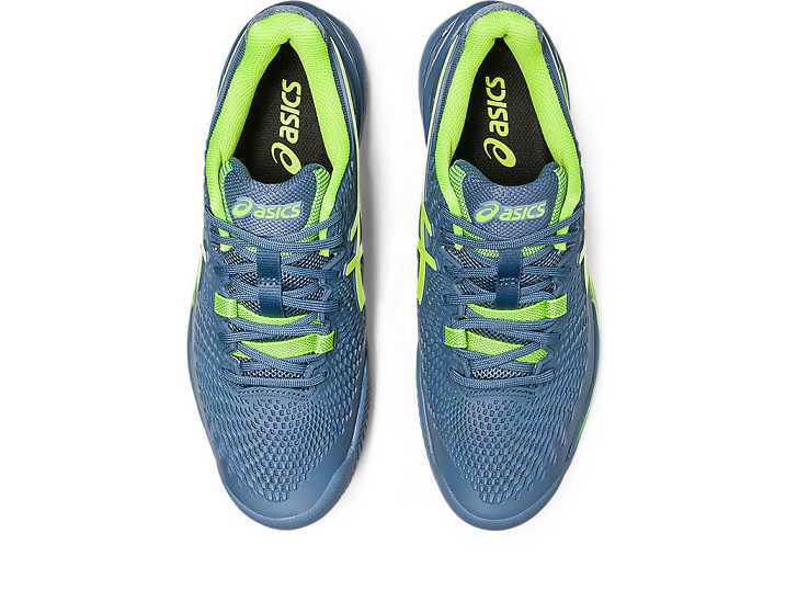 Asics GEL-RESOLUTION 9 CLAY Tennisskor Herr Grå Blå Gröna | Sverige-0528693